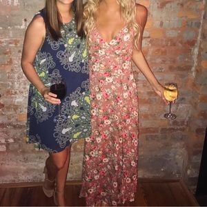 Lulus’s Floral Pink Maxi Dress